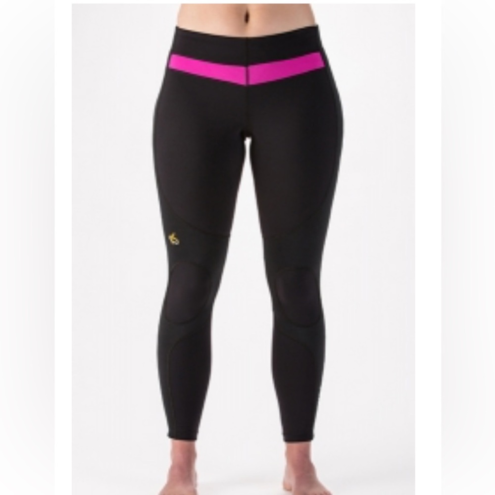 Opedix Knee Tech Support Tights Womens Small Black Skiing Athletic XS $225 Euc